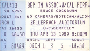 Ticket stub from this date.