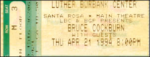 Ticket stub from this date.