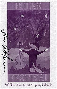 Autographed Folks Festival cover.