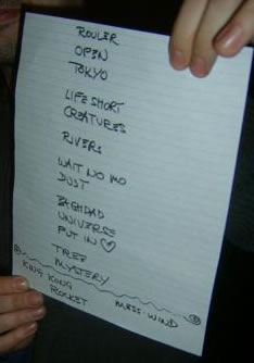 Turnhout setlist