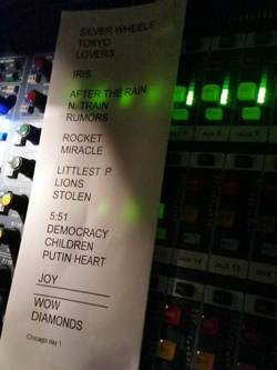 Chicago setlist