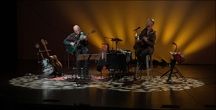 Bruce Cockburn & John Aaron Cockburn - Calvin College - 25 Spetember 2019 - photo Brent Hepp