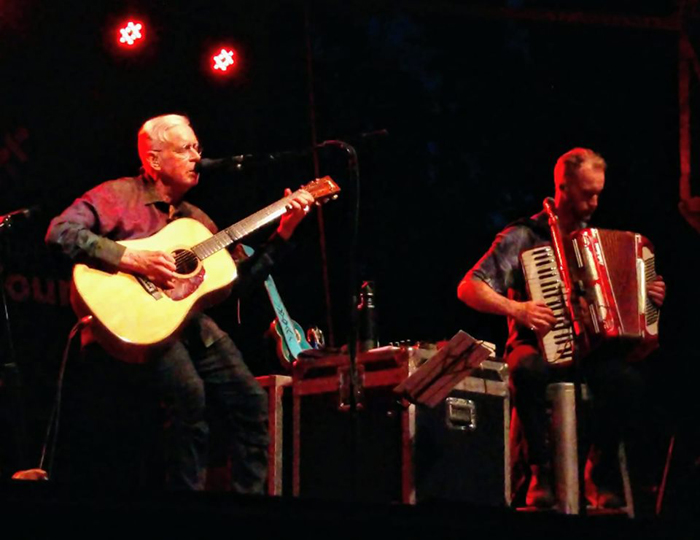 Bruce Cockburn & John Aaron Cockburn - Ferdinand Folk Festival - 21 Spetember 2019 - photo Holly Garrett