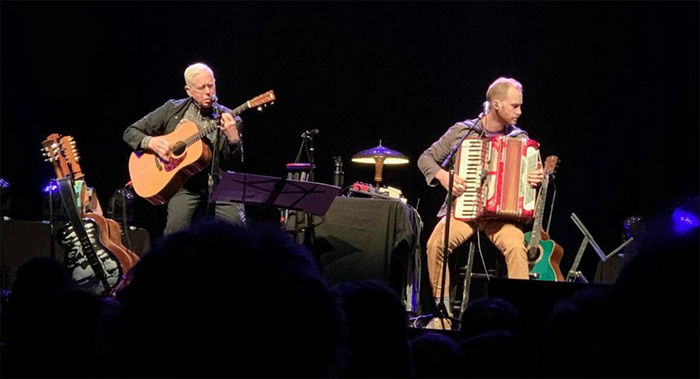Bruce Cockburn  & John Aaron Cockburn - Golden State Theatre - Monterey CA  - 23 November 2019 - photo dleftwich - Instagram