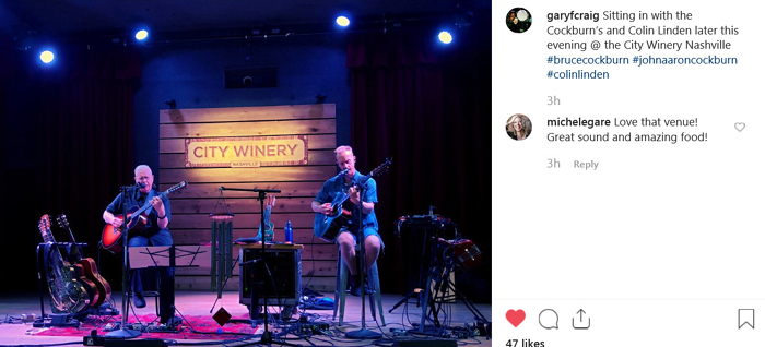 Bruce Cockburn, Colin Linen, John Aaron Cockburn - Nashville  City Winery - 20 Spetember 2019 - photo Gary Craig