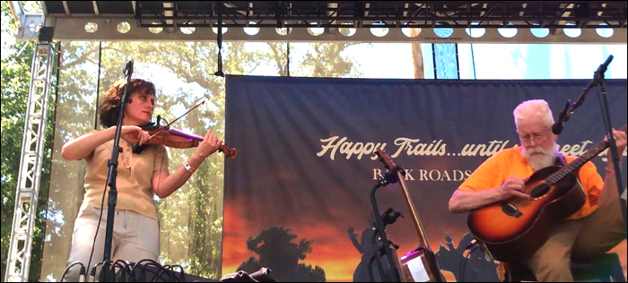 Bruce Cockburn & Jenny Scheinman - 26 June 2022 - Kate Wolf Music Festival - Laytonville, CA -  photo bobbi wisby