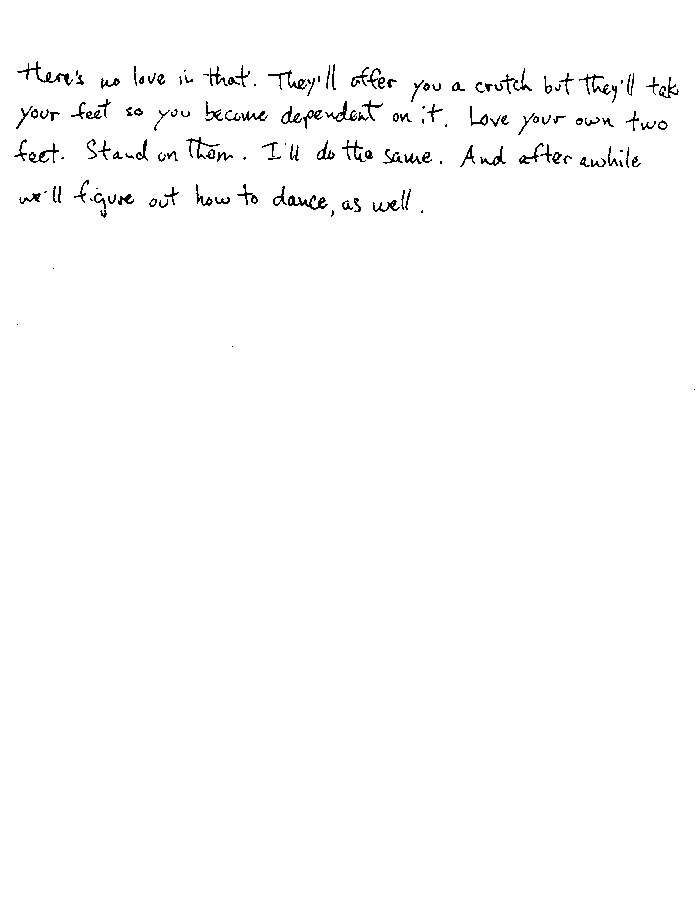 Page 8 of a copy of Bruce's handwritten convocation speech.