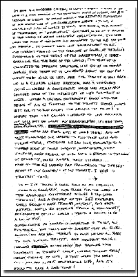Copy of Bruce's hand written speech