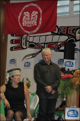 Bruce Cockburn being honoured at the  25th Anniversary of the Lyell Island blockades