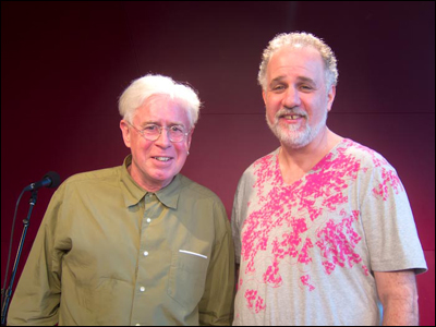 Bruce Cockburn and Jody Denberg  at KUTX radio studio
