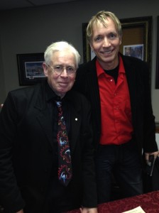 Donald D�Haene with Bruce Cockburn - St.Thomas - Photo by Richard Martin.