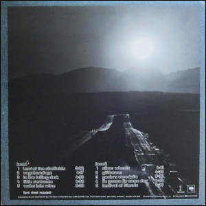 Back jacket cover - Bruce Cockburn