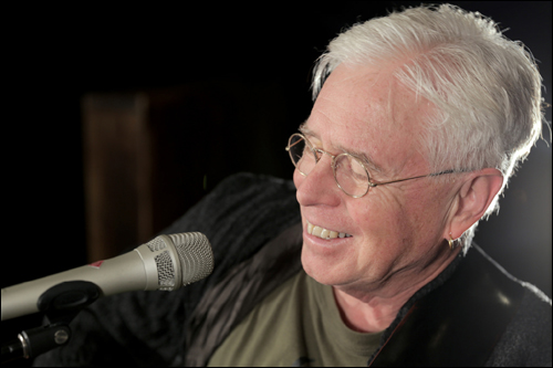 Bruce Cockburn in WFUV studio - Photo by Sarah Burns