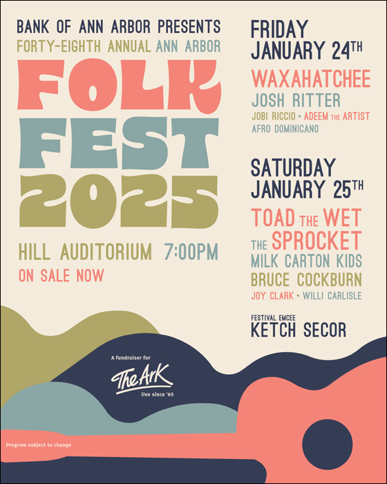 Bruce Cockburn at The Ark Folk Fest poster