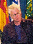 Bruce giving the speech at the Council of Canadians