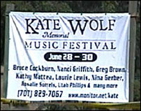 Kate Wolf Festival Banner-Photo Doug Stacey