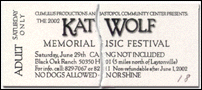 Ticket stubs from Kate Wolf Festival-Scans Bobbi Wisby