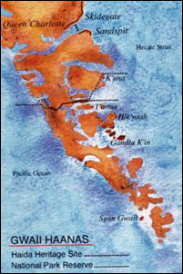Haida Gwaii is also known as The Queen Charlotte 
Islands, British Columbia.