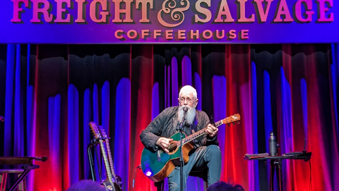 Bruce Cockburn 1dec23 Freight&Salvage Berkeley photo Suzanne Rudiger