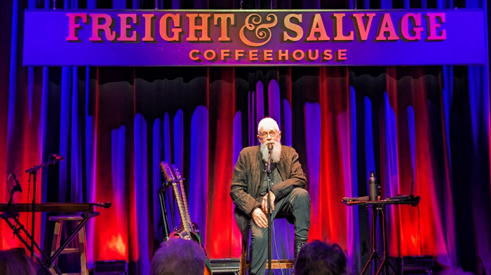 Bruce Cockburn 1dec23 Freight&Salvage Berkeley photo Suzanne Rudiger