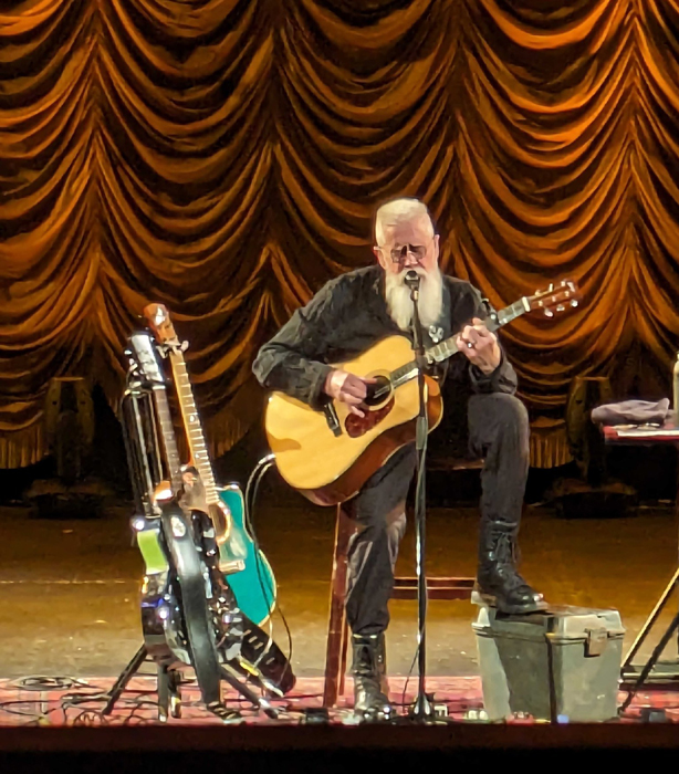 Bruce Cockburn 30nov23 Crest Sacramento photo John Peregrim