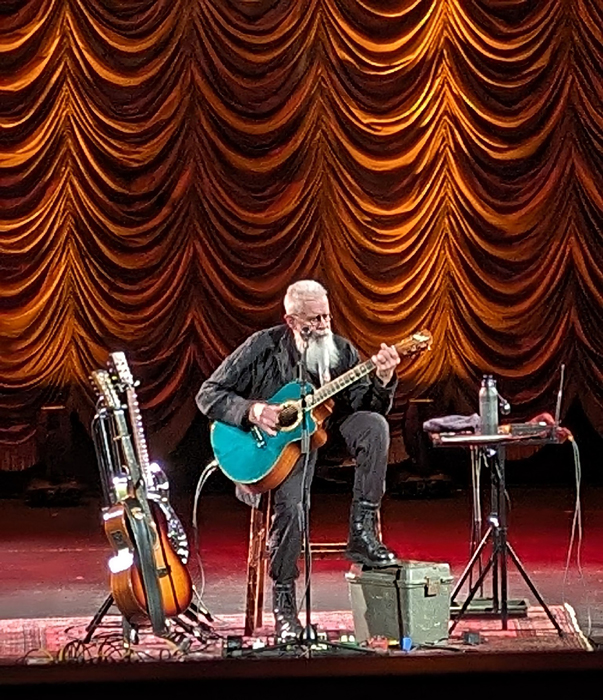 Bruce Cockburn 30nov23 Crest Sacramento photo John Peregrim